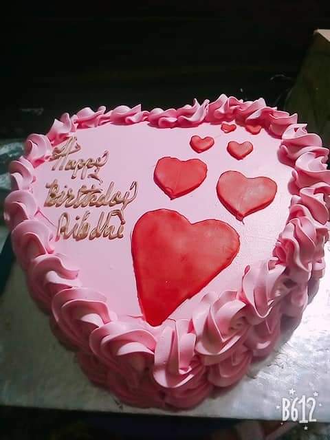 Heart Shaped Birthday Cake